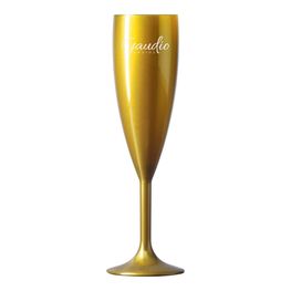 Reusable Gold Champagne Flute