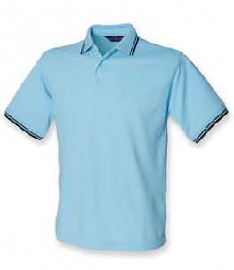 Henbury Tipped Poly/Cotton Piqué Polo Shirt